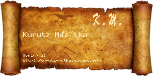 Kurutz Mátka névjegykártya